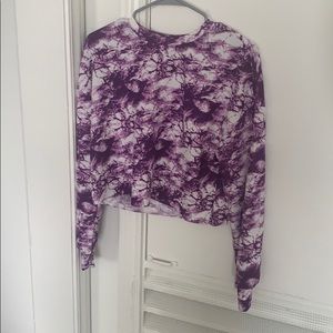 Crop tie dye sweater